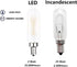 Dimmable T6 LED Bulb 25W Candelabra 2W E12 Edison Light Bulbs Soft White 3000K, T25 Mini Tubular Frosted Glass LED Filament Chandelier Light Bulbs...
