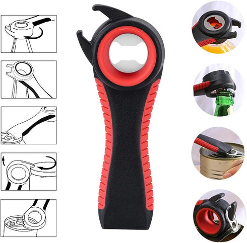 Astofli 5 Pack Jar Opener For Seniors With Arthritis, Easy Twist Lid Opener Jar Opener For Opening Jars With 2 PCS Rubber Jar Gripper, Multi Can O...
