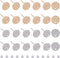 SUPERFINDINGS 24Pcs 2 Colors Hammered Brass Stud Earring Findings 10mm Flat Round Earring Posts Real Gold Platinum Plated Circle Disc Earring Stud...
