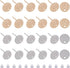 SUPERFINDINGS 24Pcs 2 Colors Hammered Brass Stud Earring Findings 10mm Flat Round Earring Posts Real Gold Platinum Plated Circle Disc Earring Stud...