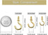 Mini Brass Plated Ceiling Screw Hooks, 50 Pcs (1 inch), Gold, Hanging Cup Hooks for Plants, Mugs, Decorations...