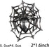 Gothic Spider Black Crystal Brooch Pin - Elegant Halloween Costume Jewelry...