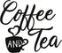 Ferraycle Coffee Sign Metal Hanging Wall Art 12 x 10.2 Inch Black Wall Decor Cafe Bar Letter Sign for Cafe Farmhouse Kitchen(Coffee and Tea)...