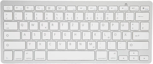 PUSOKEI Bluetooth Keyboard, QWERTZ German Keyboard, Portable Slim Silent Keyboard, Stable Connection, Keyboard for iOS, Android, Windows, German L...