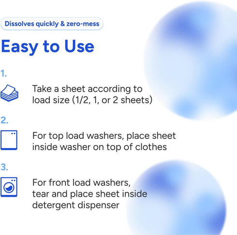 Laundry Detergent Sheets - Travel Size Laundry Sheets for Easy Use - Ocean Breeze Scented, Non toxic, Machine Friendly - Up to 60 Loads - 1 Pack...