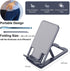 DTech Foldable Cell Phone Stand Holder Aluminum Adjustable Height Nonslip Adhesive Portable Cellphone Cradle for Desk Office Table Home Travel Mob...