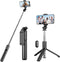 Selfie Stick Tripod with Detachable Wireless Remote, 4 in 1 Extendable Portable Selfie Stick & Phone Tripod Stand Compatible with Gopro, iPhone/Sa...