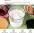 Glass Flour Container with Airtight Bamboo Lid, Large Glass Food Jar with Wooden Lid for Storage Flour, Sugar, Cookies, Rice, Coffee Beans and etc...