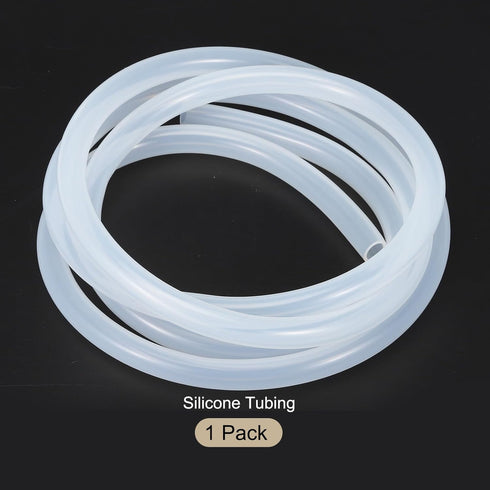 1m(3.3ft) 10mm(3/8") ID x 13mm(1/2") OD Silicone Tubing Clear Industrial Plastic Tubing Pure Silicone Hoses for Pump Siphoning Draining Irrigation...