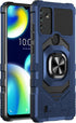 for Wiko Voix Case with Screen Protector,Built-in Magnetic Car Ring Stand,Full Body Protection Frosted PC Back Soft TPU Bumper Raised Corner Edge ...