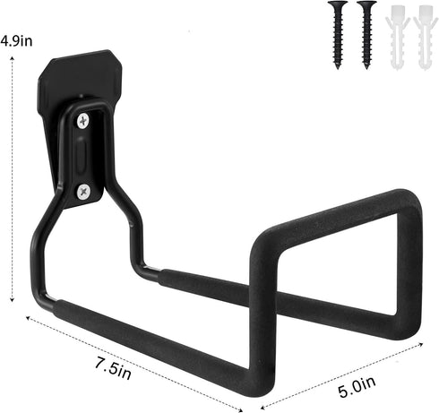 Hose Holder- Heavy Duty Metal Hanger Wall Mount, Hook for Garden Hose/ Expandable/ Hose Reel / Water / Pocket / Flexable / Magic Hose (Black)...
