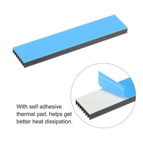 MECCANIXITY 2 Pack M.2 22110 Nvme SSD Heatsink Cooler with Thermal Pad Alloy Aluminum Heat Sink Cooling Sink for PC, 100x22x6mm, Black...