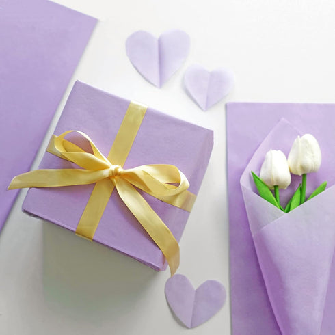 50 Sheets 20"X28" Full Size Lavender Purple Tissue Paper Bulk for Gift Bags Gift Wrapping Weddings Birthday Showers Arts Craft Party Decoration...