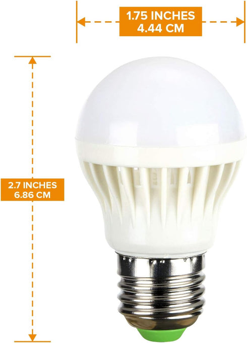 5V 6V Screw Medium Base LED Light Bulb For 5 Volt 6 Volt Battery Power Source Warm White 3000K DIY Project Bike Bicycle Go Kart Parade Float Carni...