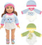 2 Sets 14-16 inch Baby Doll Clothes - 2 Pack Cartoon Print Rompers with Hat Outfits for Baby Doll Boy and Girl...