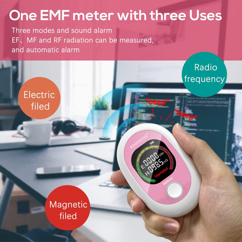 EMF Meter, Rechargeable Digital Electromagnetic Magnetic Electric Radio Frequency Field Detector Hand-held Digital LCD EMF Detector, Great Tester ...