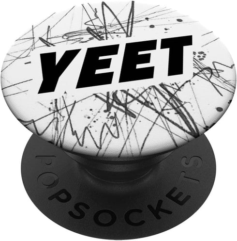 Yeet Meme Black and White Abstract Pattern Boys PopSockets PopGrip: Swappable Grip for Phones & Tablets PopSockets Adhesive PopGrip...