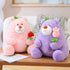 Stuffed Animals & Plush Toys Cute Flower Bear Stuffed Animal Plush Toys Super Soft Bear Cuddle Throw Pillows 9.8in (Color : Pink)...
