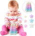 Promise Babe Stacking Toys, Silicone Stacking Rings Teething Toy with Star Shape, Soft Building Blocks, Montessori Early Educational Toy for 6 Mon...