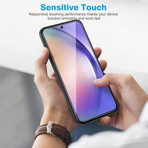 OMOTON 3+2 Pack Screen Protector for Samsung Galaxy A54 5G, 3 Pack Tempered Glass Screen Protector & 2 Pack Camera Lens Protector for Galaxy A54 2...