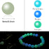 200 Pcs Luminous Solar Stone Beads Shiny Stone Glow in The Dark Glowing Loose Bead Round 8mm Blue Green Mixed with Hole for DIY Jewelry Making Bra...