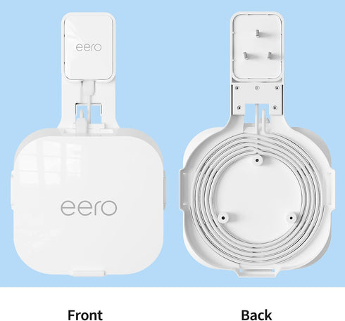 Relassy Wall Mount Holder for eero Pro 6e/Pro 6, Outlet Wall Stand Bracket Compatible with eero Pro 6e/Pro 6 Mesh Wi-Fi System Extender Router (1 ...