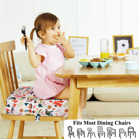 Dining Chair Heightening Cushion Portable Dismountable Adjustable Highchair Booster for Baby Toddler Kids Infant Washable Thick Chair Seat Pad Mat...