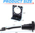 MICTUNING 4-Way Flat to 7-Way Round Blade Trailer Adapter Wiring Plug Connector with Mounting Bracket...