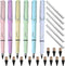 18 Pcs Portable Erasable Inkless Pencil Set(6 Pcs Everlasting Pencils with Eraser+12 Pcs Replaceable Nibs) for Writing and Art Sketch...