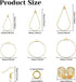 YaeYur 360pcs Beading Earring Supplies 60pcs Teardrop Round Beading Hoop Earrings 100pcs Beading Earring Hooks 100pcs Open Jump Rings 100pcs Butte...