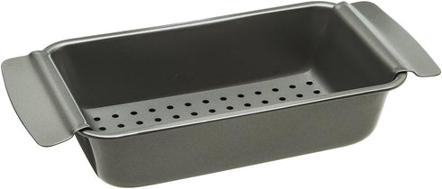 Ecolution Bakeins Healthy Meat Loaf Pan Set – Loaf Pan and Perforated Tray – PFOA, BPA, and PTFE Free Non-Stick Coating – Heavy Duty Carbon Steel ...
