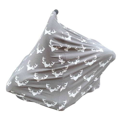 Baby Car Seat Cover Deer Printing Nursing Cover Extra Soft Extra Stretchy...