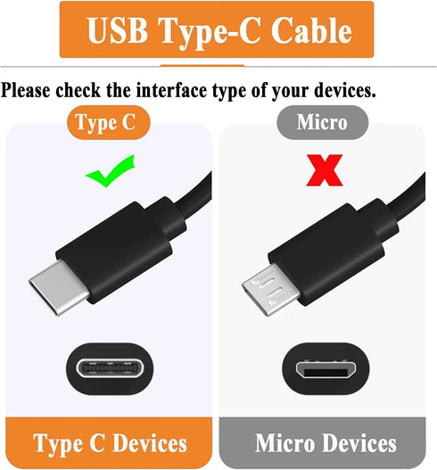 6Ft+9Ft Fast USB-C Charging Cords for Samsung Galaxy Tab A7 10.4"/ A7 Lite 8.7"/ A8 10.5"/S8/S7/S6/S6 Lite/S5e/S4, Tab A 10.1" 2019/8.0" 2017;SM-X...
