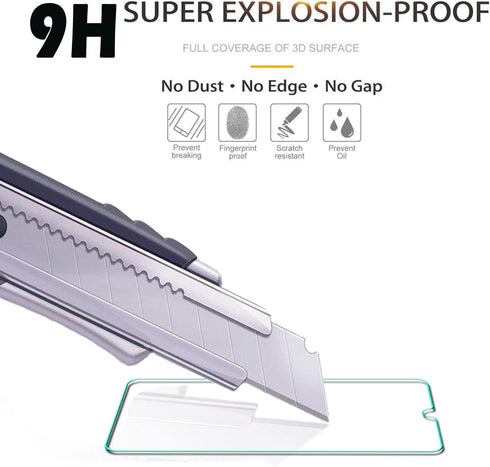 beukei (3 Pack) Compatible for Alcatel TCL 30 Z/TCL T602DL / TCL 30 LE/TCL 30Z Screen Protector Tempered Glass,Touch Sensitive,Case Friendly, 9H H...