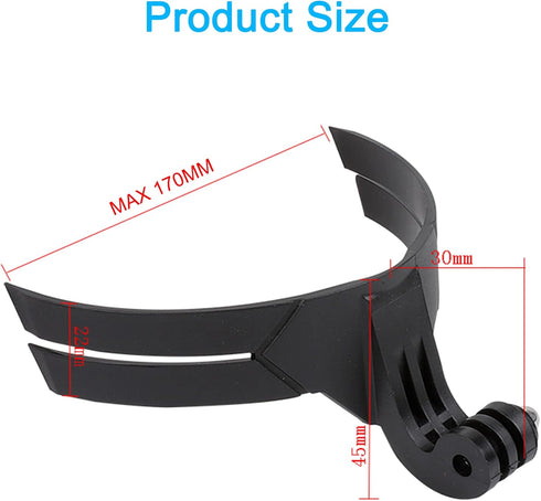 PellKing Universal Motorcycle Helmet Chin Action Camera Mount, Flexible Adhesive Helmet Mount Compatible with GoPro Hero11 10 9 8 7 6 5 Black,Inst...