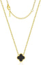 18K Gold Plated Clover Necklace for Women Four Leaf Clover Necklace Flower Lucky Pendant Dainty Jewelry Gifts...
