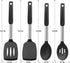 Silicone Cooking Spatulas and Spoons, 4 Pack Heat Resistant Silicone Cooking Utensils Set, Non Stick Large Kitchen Silicone Spatula and Spoons for...