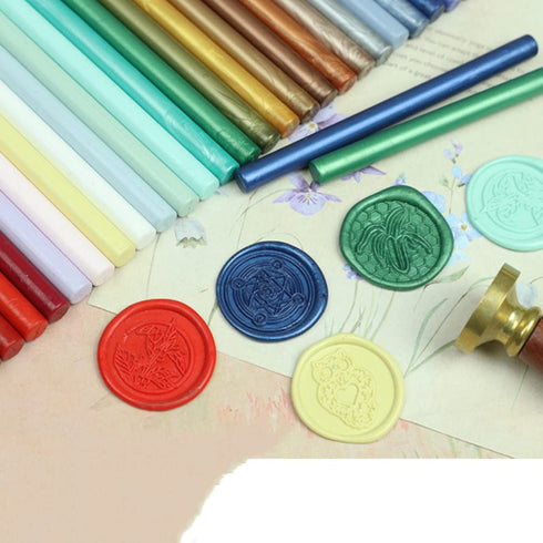 Bronze Wax Seal Sticks, ONWINPOR 30pcs Glue Gun Antique Gold Wax Sealing Sticks for Wax Seal Stamp, Wedding Invitations, Envelope Letter Sealing (...