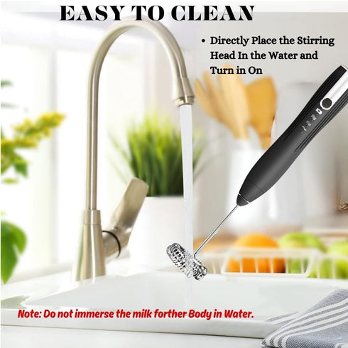 Mr Vision Rechargeable Electric Powerful Milk Frother Handheld Foam Maker for Lattes - Whisk Drink Mixer for Coffee, Mini Foamier for Cappuccino, ...
