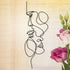Metal Wall Art Minimalist Facial Line Wall Decor Abstract Iron Wall Sculpture Modern Black Home Hanging Wall Art Decor for Living Room Bedroom Bat...