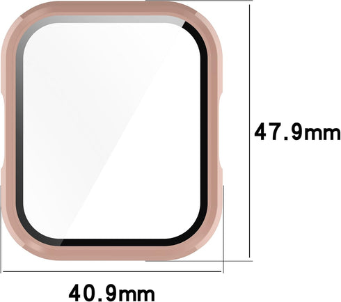 Case with Tempered Glass Screen Protector for SKG V7 & SKG V7 Pro, Slim Guard Bumper Full Coverage Hard PC Protective Cover HD Ultra-Thin Cover fo...