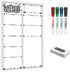Magnetic Dry Erase Whiteboard for Fridge, Weekly Meal Planner Whiteboard for Kitchen Refrigerator, 16inch x 12inch - with 4 Whiteboard Markers and...