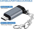 USB C to Micro USB Adapter, (4-Pack) Type C Female to Micro USB Male Convert Connector with Keychain Charge & Data Sync Compatible Samsung Galaxy ...