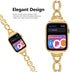 Light Compatible With Apple Watch Band 42mm/44mm/45mm/49mm - Diamond Rhinestone Bling Band for Ultra Series 8 7 6 SE 5 4 3 2 1 Gold...