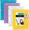 Five Star Pocket Folder + Study App, 4 Pack, 2 Pocket Folder, Customizable Cover, Fits 3 Ring Binder, White, Amethyst Purple, Harvest Yellow, Tide...
