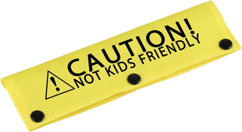 Funny Leash Sleeve Caution! Not Kids Friendly Dog Leash Wrap Sleeve Pet Birthday Gift (Caution! Not Kids Friendly-YE Sleeve)...