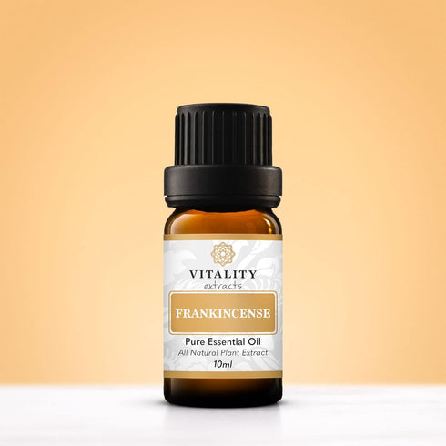 Vitality Extracts Frankincense Essential Oil - 10ml, Boswellia Serrata, Aromatherapy, Skin Care, Natural Calm, Stress Relief, Yoga, Comfort...