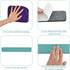 8Pcs Sea Blue Cork Board Bar Strips with 50 Pushpins & 10 Wooden Clip Pushpins, Self-Adhesive Bulletin Board Strips for Wall, Felt Pin Board for S...