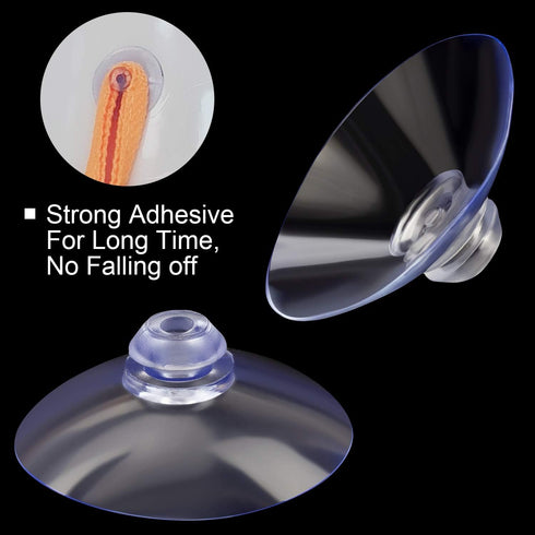 ANCIRS 30 Pack 40mm Suction Cups for Glass Table Tops, Rubber Transparent Anti-Collision Sucker Pad Without Hooks for Home Decoration...