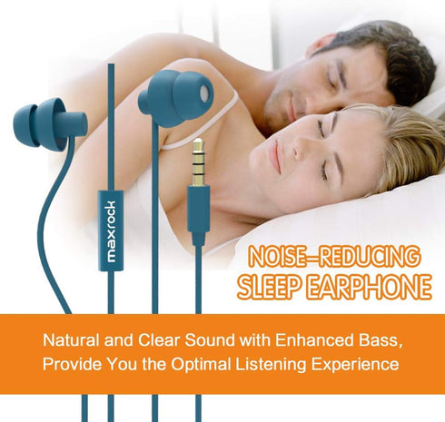 Sleep Earplugs - Noise Isolating Ear Plugs Sleep Earbuds Headphones with Unique Total Soft Silicone Perfect for Insomnia, Side Sleeper, Snoring, A...